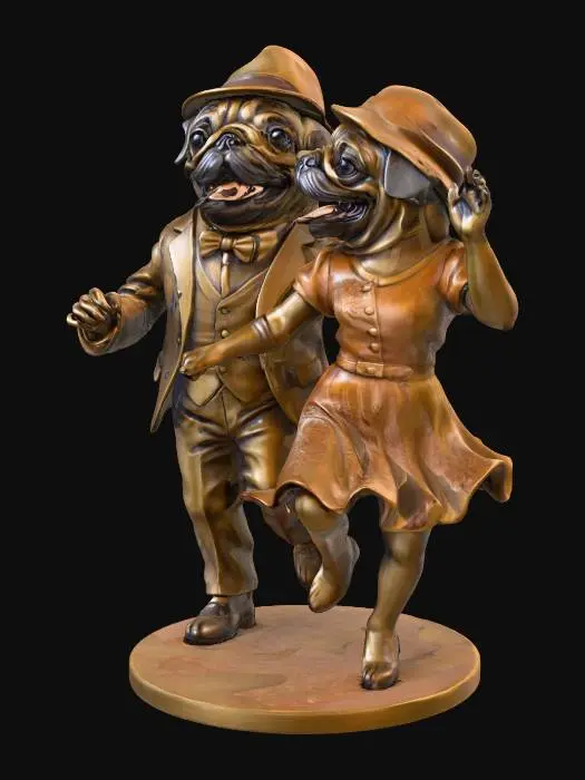 3D model for Dancing Pugs in Style