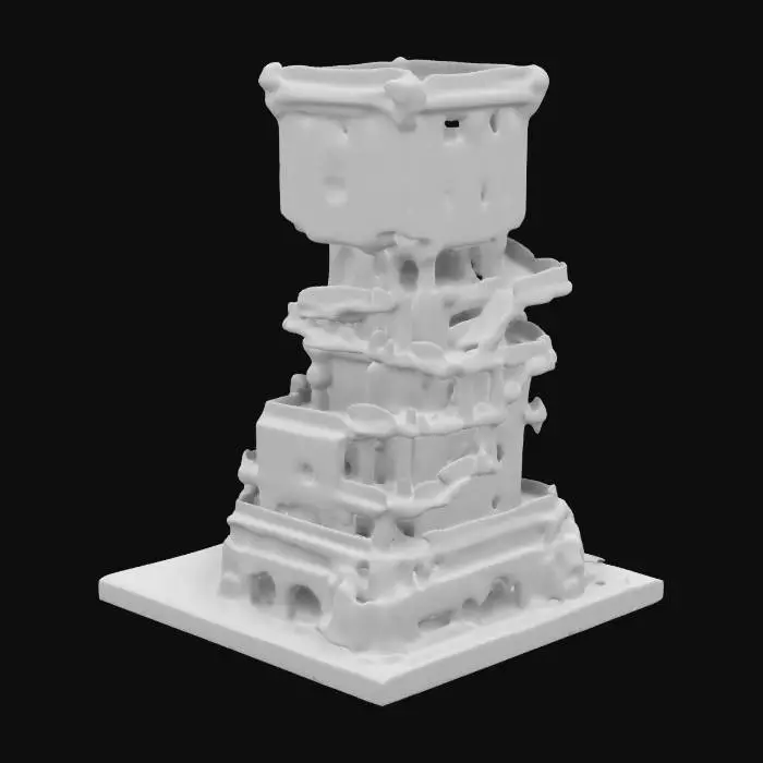 3D model for une structure 3d basé sur l'oeuvre waterfall de  Maurits Cornelis Escher