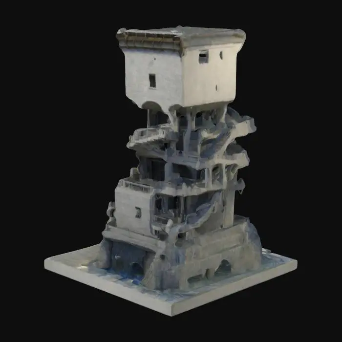 3D model for une structure 3d basé sur l'oeuvre waterfall de  Maurits Cornelis Escher