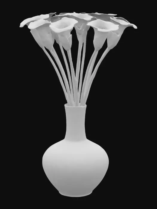 3D model for Lilies in Blue Vase