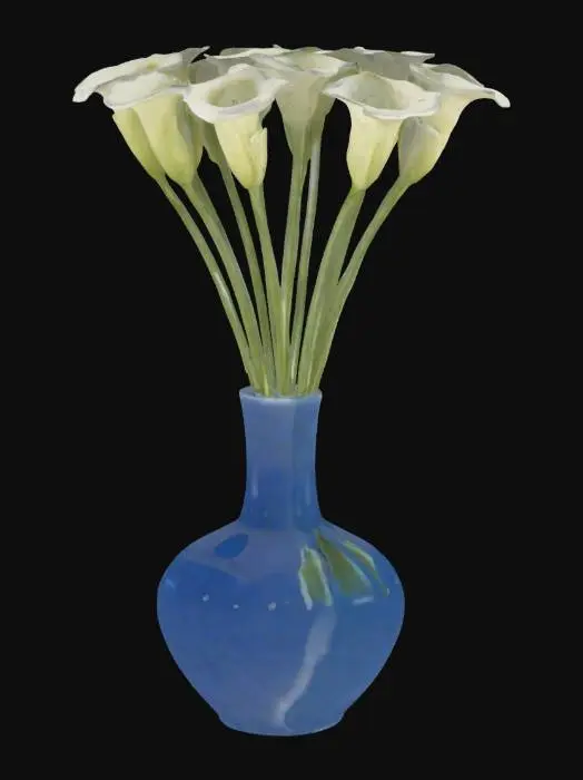 3D model for Lilies in Blue Vase
