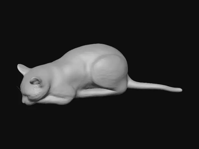 3D model for napping happy boy