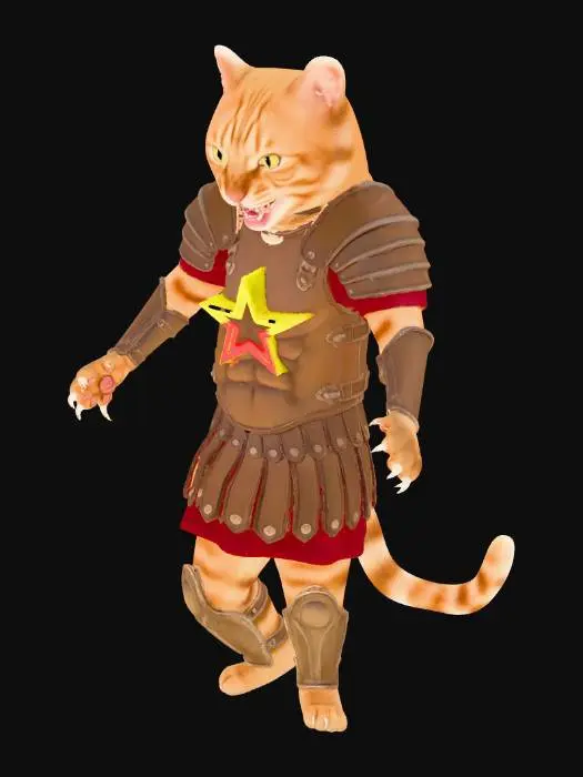 3D model for Colosseum Warrior Cat