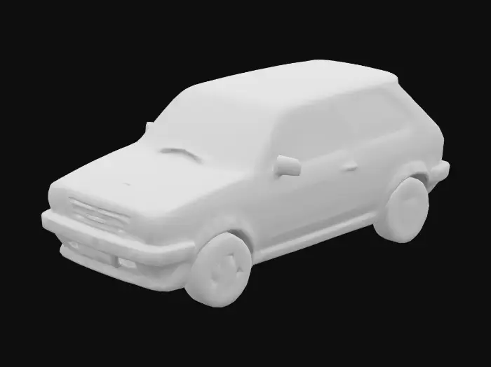 3D model for erstelle mir ein 3d modell eines golf 2 gti
