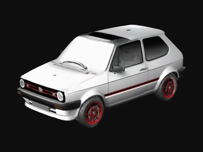 3D model for erstelle mir ein 3d modell eines golf 2 gti
