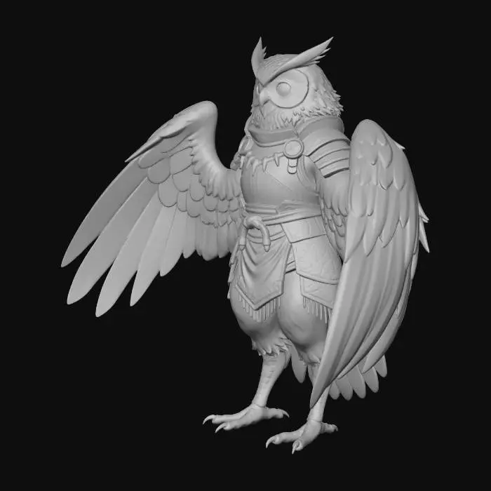 3D model for Guardian Owl Warrior