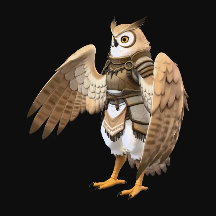 3D model for Guardian Owl Warrior
