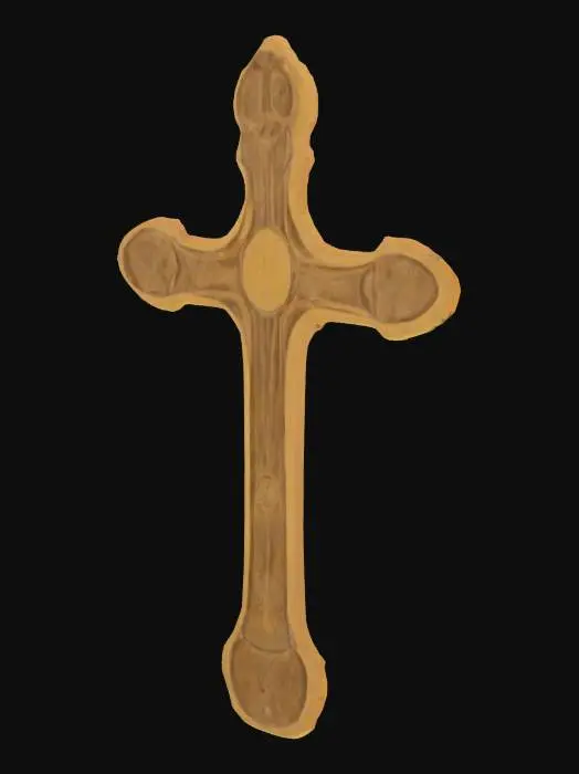 3D model for Golden Ornate Cross