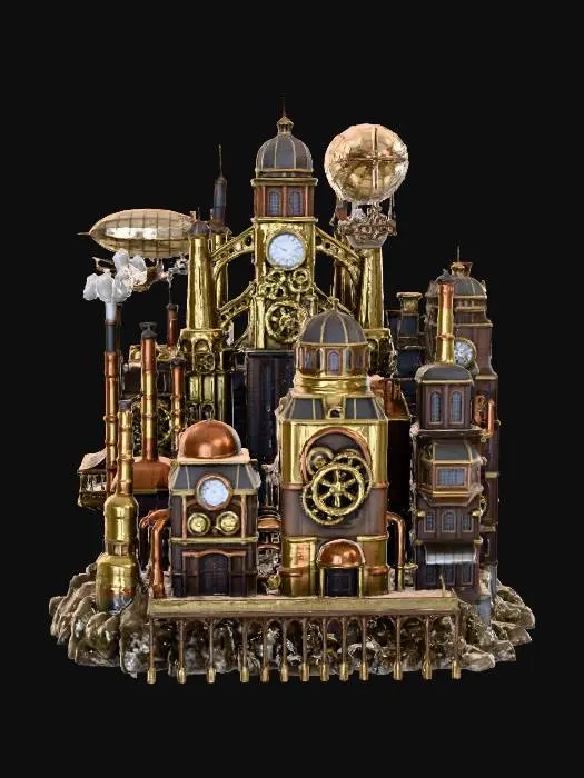 3D model for steampunk city
