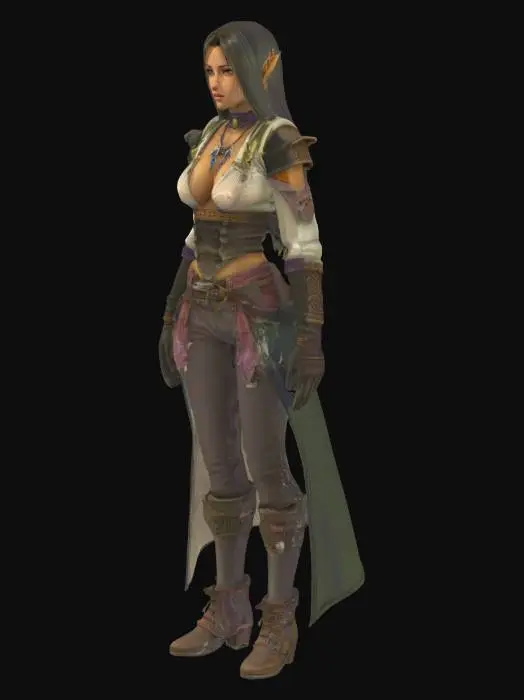 3D model for character styles of final fantasy IX & heavily influenced by the races, cultures, and stylized clothing in FINAL FANTASY CRYSTAL Chronicles, each draft needs 0nly 1-2 models in each frame with 1 being the more preferred choice while mixing in qualities from FFX & FFX.2/ kh & kh2, particularly to the stylization of organization 13 & the slight use of the nobodies and heartless to add some character, ultra smooth silky renders, 4k ultra hd quality, high poly count, all character models must be female, aged 18-30, highly attractive, majority of the models should have a mixture of Lulu, Rikku, kiari, and Tifa in terms of physical attraction khardasian/jenner body style, Fantasy, Full Body, Bust, Battle Pose, Ultra Realistic