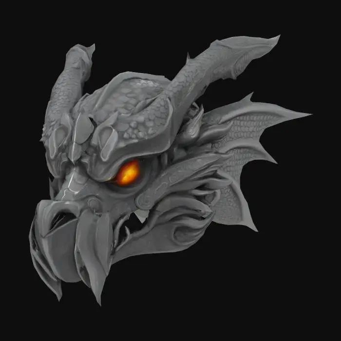 3D model for Dragon God Full Helm