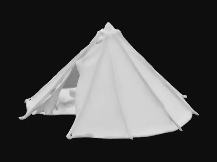 3D model for Red and White Tent Retreat