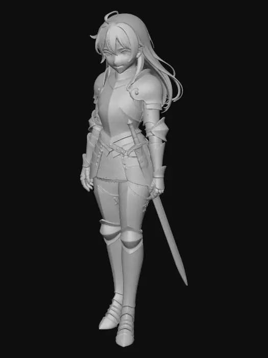3D model for knight girl