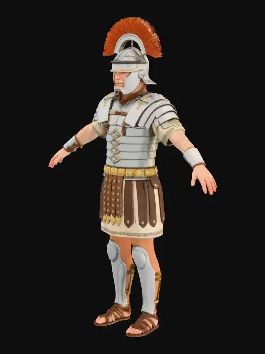 3D model for Ancient roman fighter with armor. does not have cape, and unarmed.
