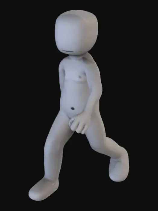 3D model for Semi-Realistic human character (roblox support)
