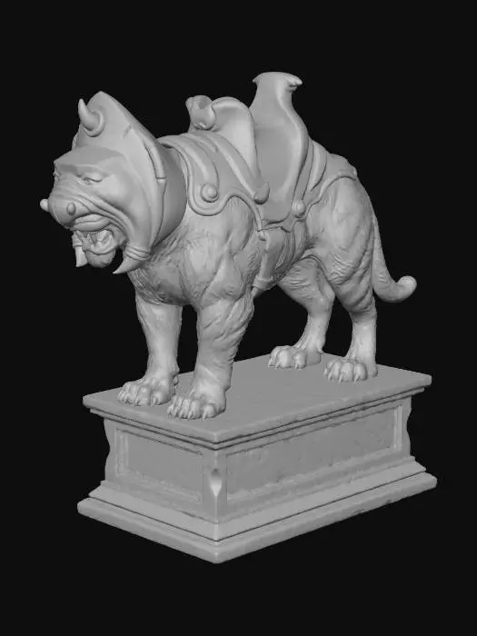 3D model for masters of the universe  battle cat on pedestal