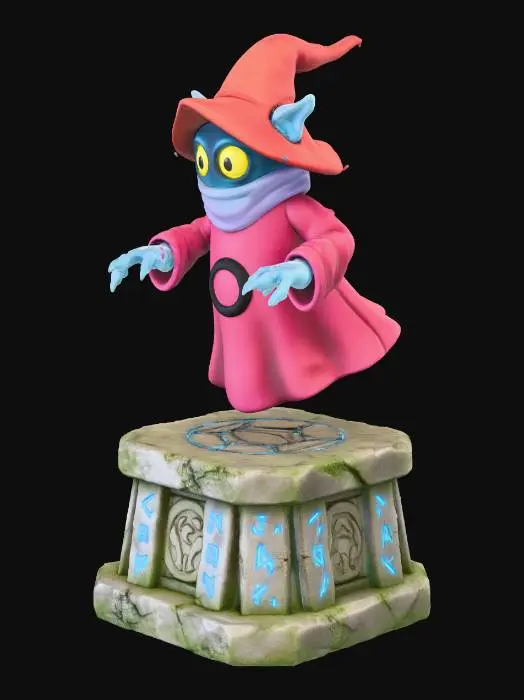 3D model for masters of the universe orko on pedestal