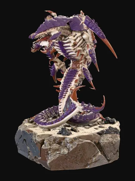 3D model for Warhammer 40k Mawloc on a pedestal
