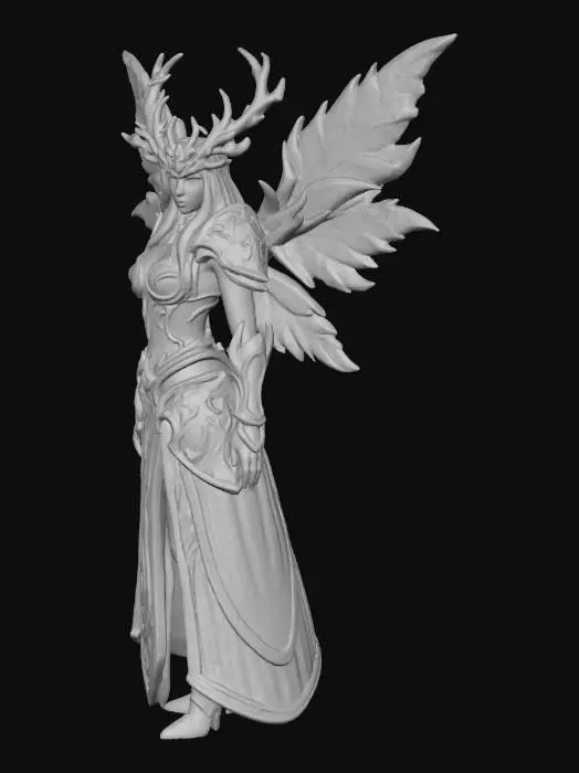 3D model for world of war craft shadowlands  ardenweald winterqueen