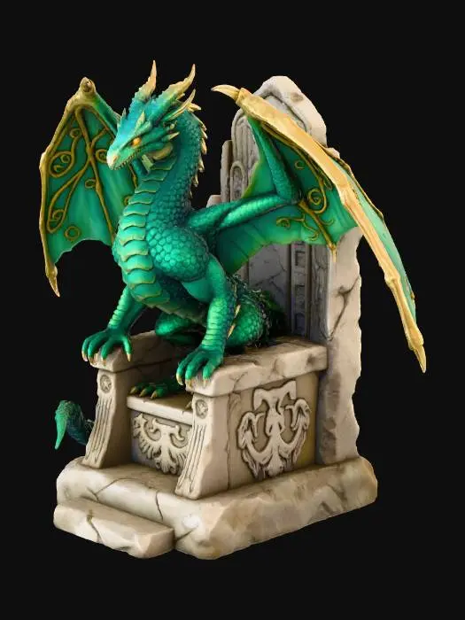 3D model for throne of liberty  dragon