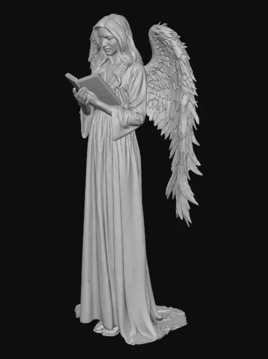 3D model for heavenly angel of Christmas holding a bible