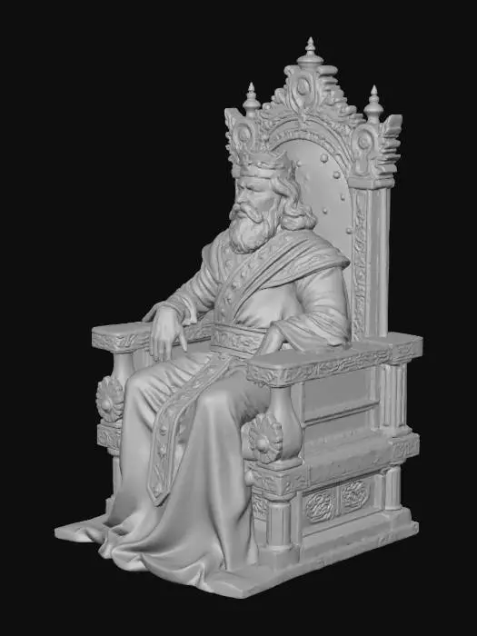3D model for heavenly king siting on a throne