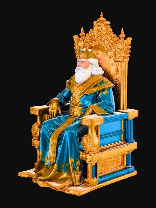 3D model for heavenly king siting on a throne