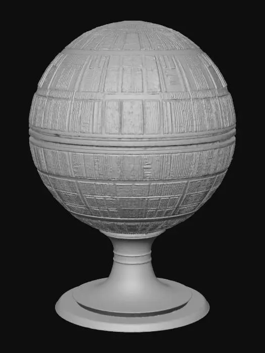 3D model for star wars death star on pedestal