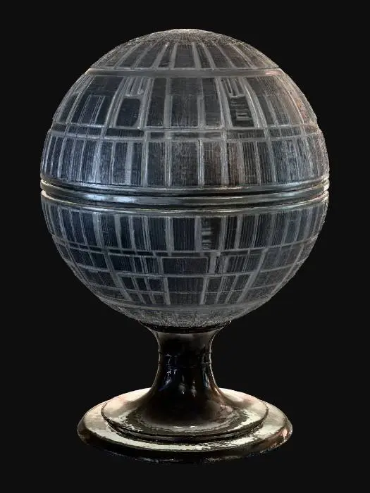 3D model for star wars death star on pedestal