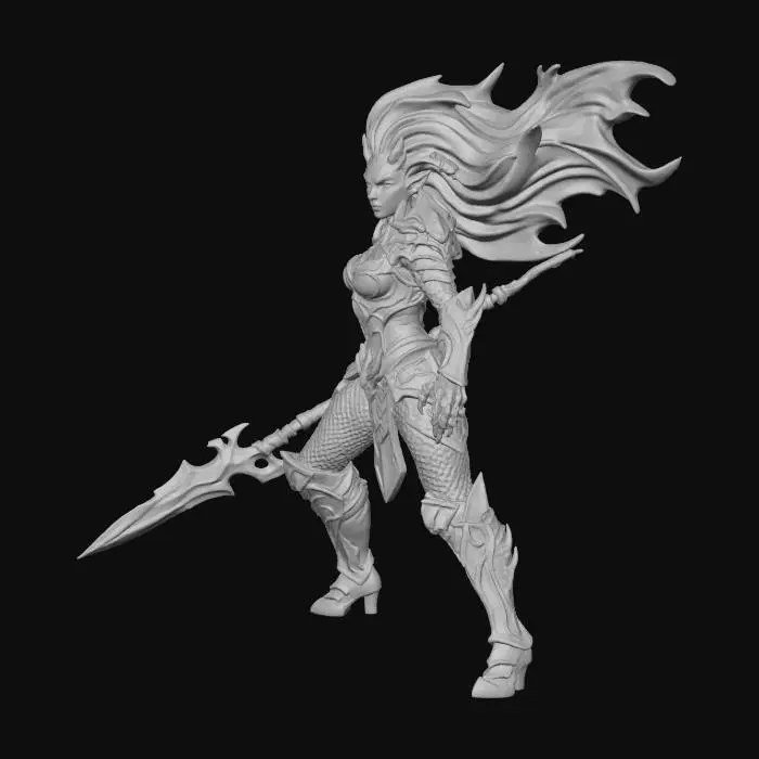3D model for draconic women