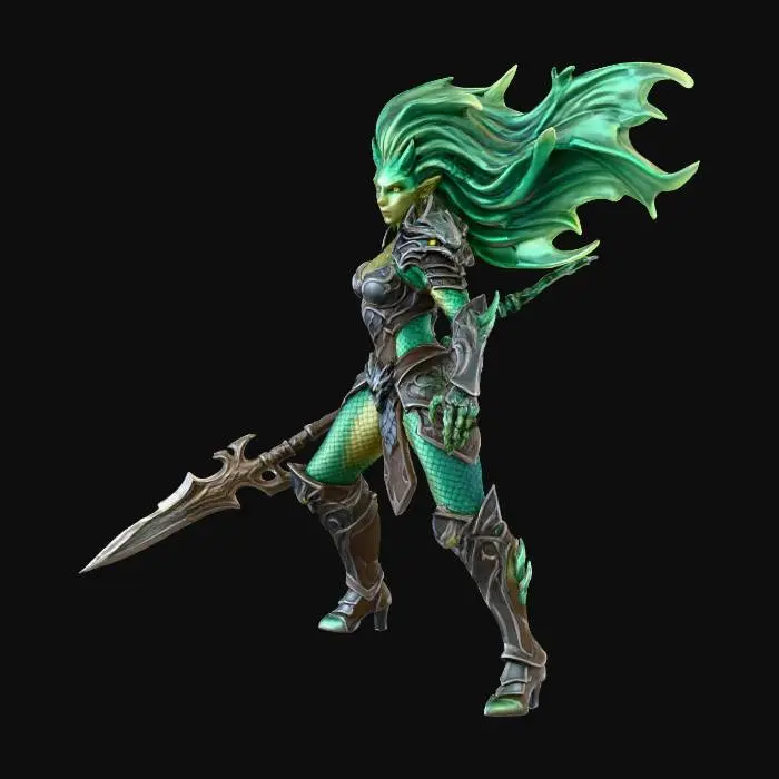 3D model for draconic women