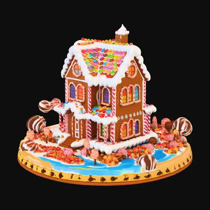 3D model for gingerbread mansion