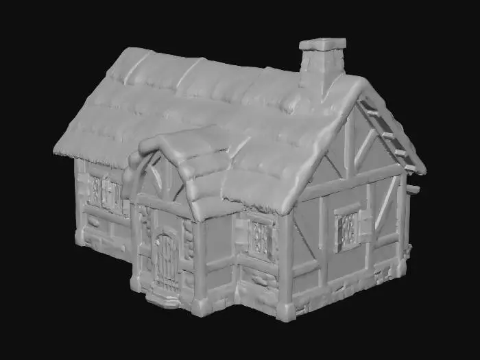 3D model for Blue Thatched Cottage