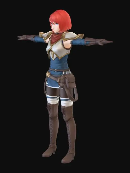 3D model for Warrior Stance