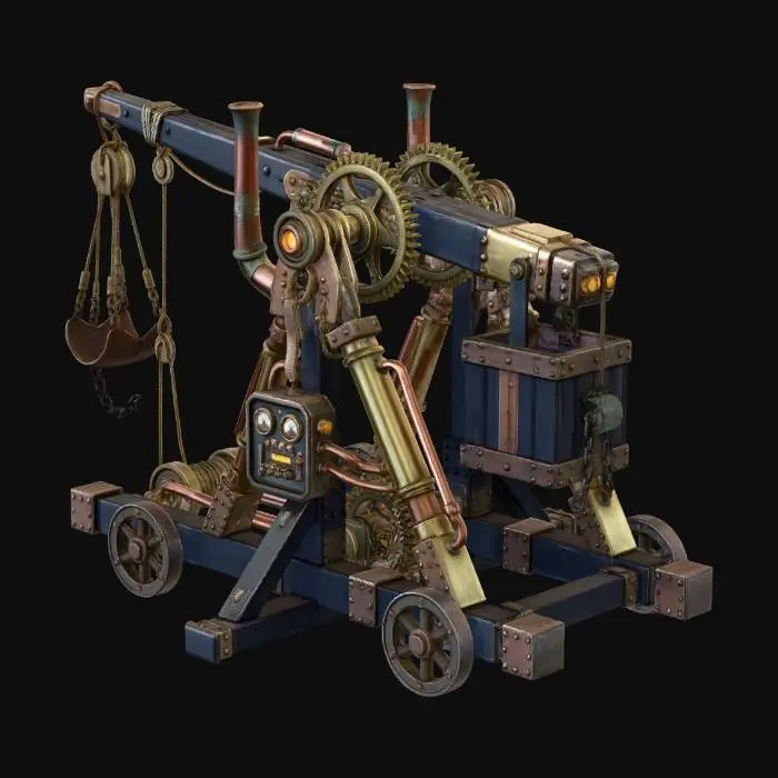 3D model for Steampunk Siege Cannon