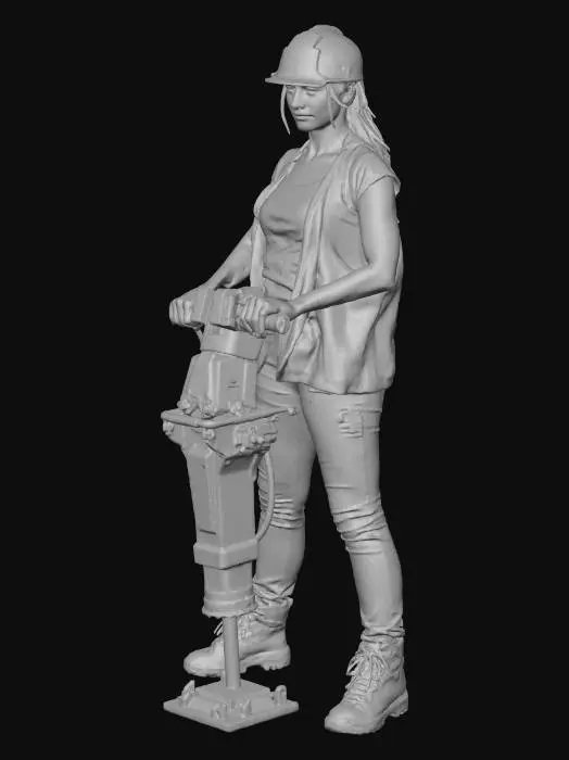 3D model for Construction Worker in Action