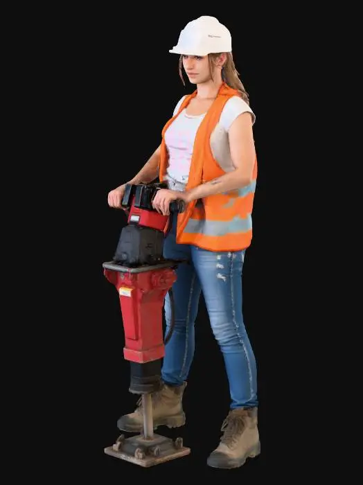 3D model for Construction Worker in Action