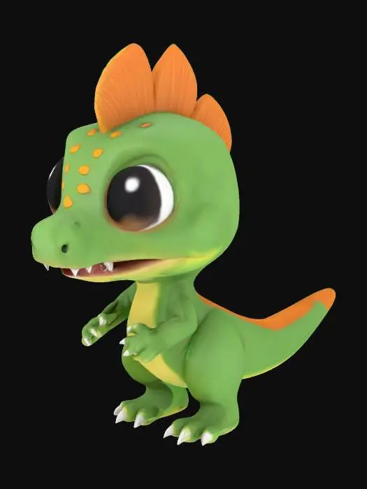 3D model for I'm looking to create a cute dinosaur 3d model, appx 2cm in height, a velociraptor.