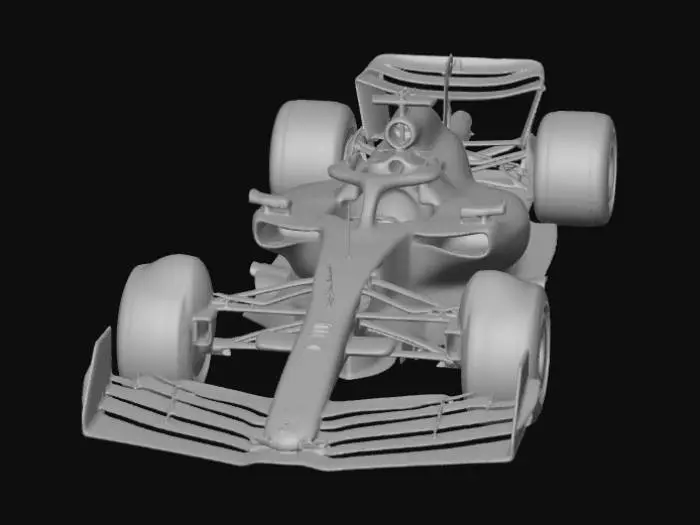 3D model for Orange Race Car