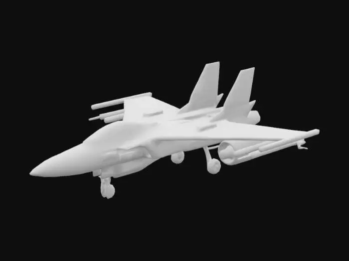 3D model for un avion de chasse des années 2025 style jouet