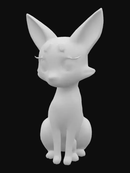 3D model for un renard stylée pour la deco 