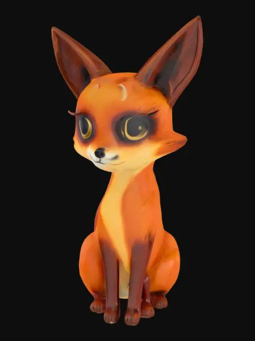 3D model for un renard stylée pour la deco 