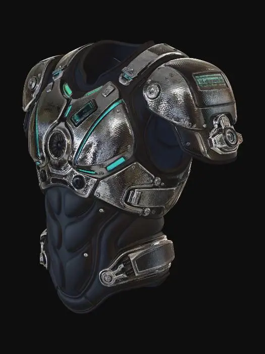 3D model for Futuristic Combat Chest Armor Prototype Mark IV
