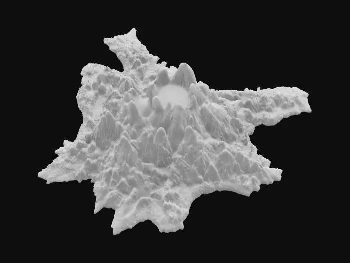 3D model for A Monolithic mountain range, HDR, Layered granite, rhyolite, quartz and andesite loose banding