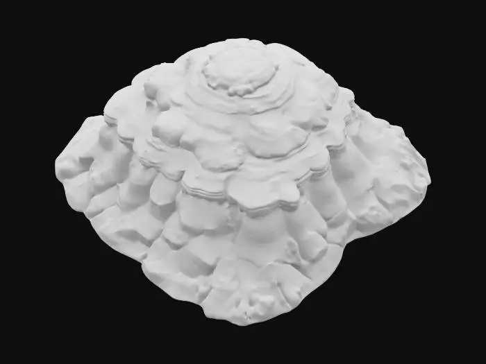 3D model for A Stepped Plateau pillar plain, HDR Banded Geology, Sunburnt orange rock, Sandy Desert, Landscape 