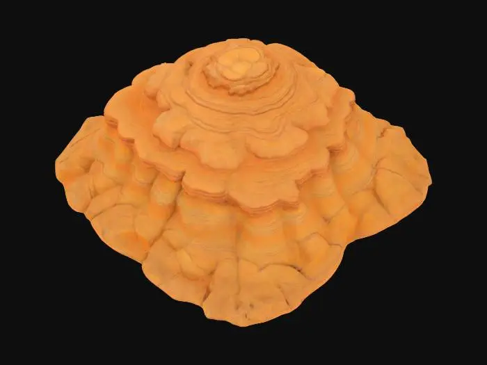 3D model for A Stepped Plateau pillar plain, HDR Banded Geology, Sunburnt orange rock, Sandy Desert, Landscape 