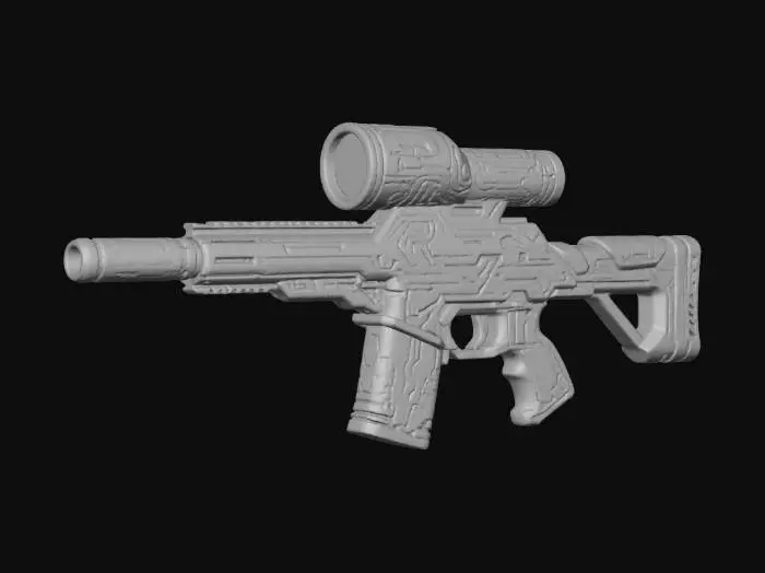 3D model for FuturePunk Rifle