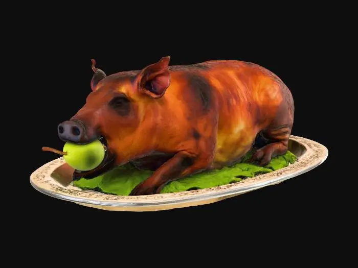 3D model for Roasted Hog, #Thanksgiving#