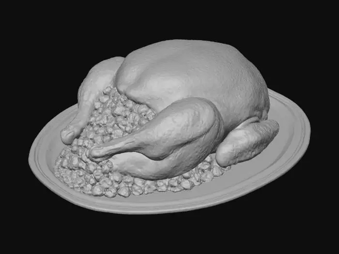 3D model for Stuffed Bird, #Thanksgiving#