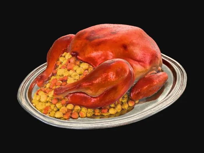 3D model for Stuffed Bird, #Thanksgiving#